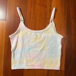 Tie Dye Cropped “Malibu” Tank Top